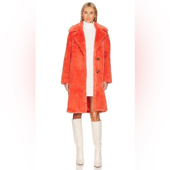 Coat in neon coral - Picture 4 of 5
